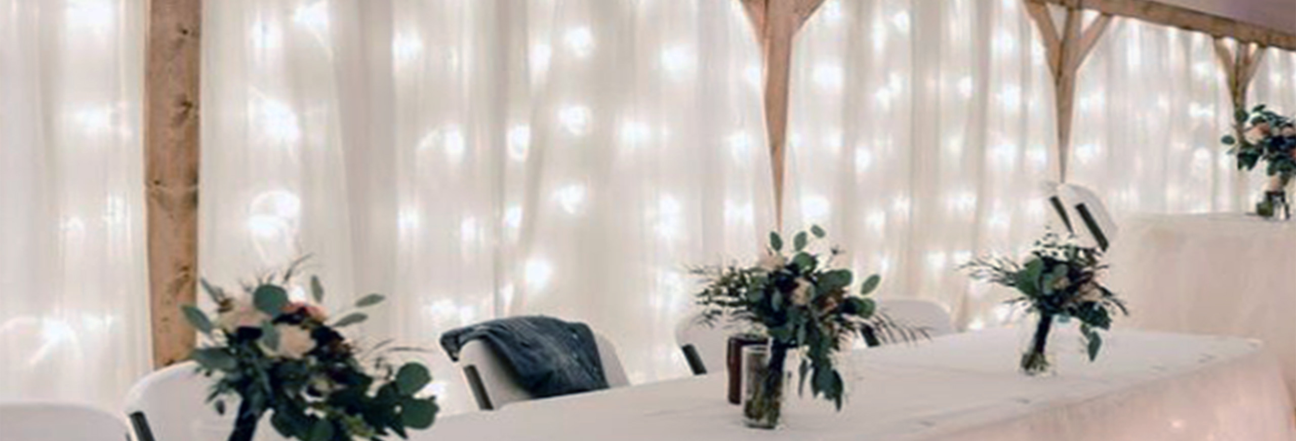 backdrop lighting for wedding table