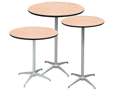 Cocktail and round tables