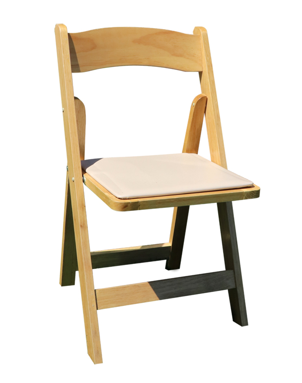 padded wood folding chair